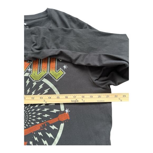 AC/DC Let There Be Rock Tour 77 Long Sleeve T-Shirt Unisex XL Long Gray Band Tee - Picture 5 of 10